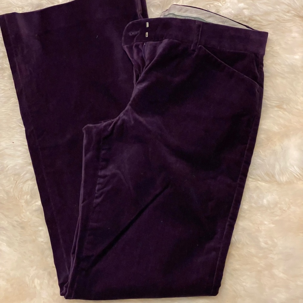 Purple velvet pants